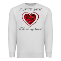 Dove Grey I love you with all my heart Premium Sweatshirt - Bettercallsaul
