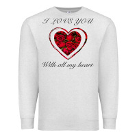 Oatmeal Heather I love you with all my heart Premium Sweatshirt - Bettercallsaul