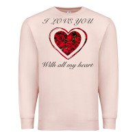 Pale Pink I love you with all my heart Premium Sweatshirt - Bettercallsaul