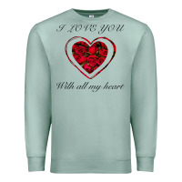 Seafoam I love you with all my heart Premium Sweatshirt - Bettercallsaul