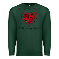 Sports Green I love you with all my heart Premium Sweatshirt - Bettercallsaul