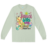 Matcha easter jesus fills my cup Long Sleeve Tee - MaliasSmallBusiness