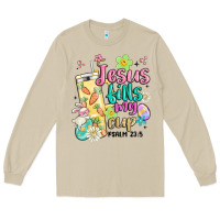 Mushroom easter jesus fills my cup Long Sleeve Tee - MaliasSmallBusiness