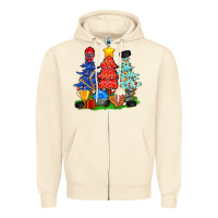 Sandshell Christmas With Ice Hockey Trees Zipper Hoodie - BundleAndBundleShop
