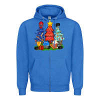 True Royal Christmas With Ice Hockey Trees Zipper Hoodie - BundleAndBundleShop