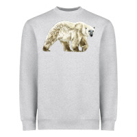 Heather Grey Polar Bear Heavyweight Sweatshirt - LillyAllenDesigns