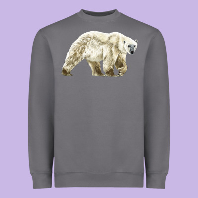 Polar Bear Heavyweight Sweatshirt Designed By Lillyallendesigns