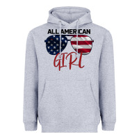 Heather Grey All American Girl Heavyweight Hoodie - Bettercallsaul