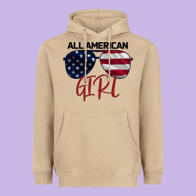 All American Girl Heavyweight Hoodie Designed By Bettercallsaul