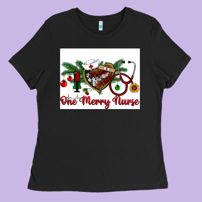 One Merry Nurse Ladies Tee Designed By Ranaportraitstore