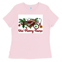 Bubblegum Pink one merry nurse Ladies Tee - RanaPortraitStore