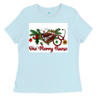 Baby Blue one merry nurse Ladies Tee - RanaPortraitStore