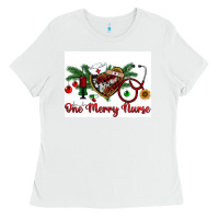 White one merry nurse Ladies Tee - RanaPortraitStore