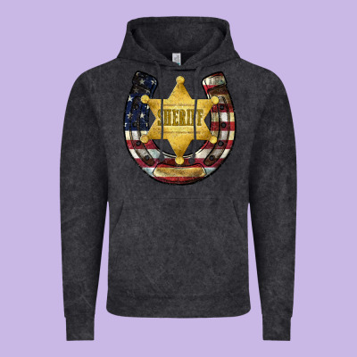 Sheriff American Flag Vintage Hoodie Designed By Jahusdesignshop