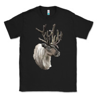 Black Reindeer Buck Deer Head Classic Tee - LillyAllenDesigns
