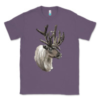 Lavender Reindeer Buck Deer Head Classic Tee - LillyAllenDesigns