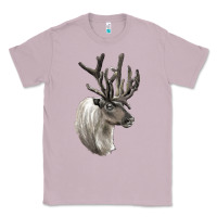 Lilac Reindeer Buck Deer Head Classic Tee - LillyAllenDesigns