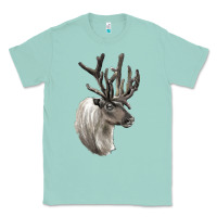 Seafoam Reindeer Buck Deer Head Classic Tee - LillyAllenDesigns