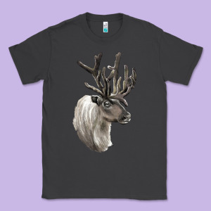 Reindeer Buck Deer Head Classic Tee Designed By Lillyallendesigns