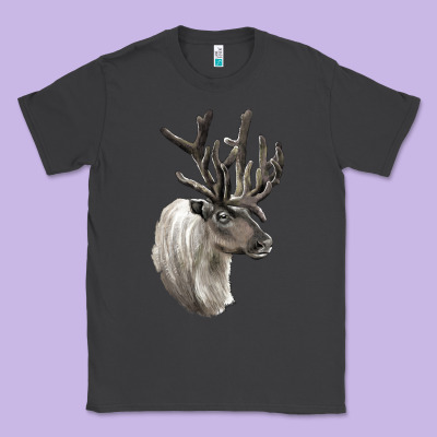 Reindeer Buck Deer Head Classic Tee Designed By Lillyallendesigns