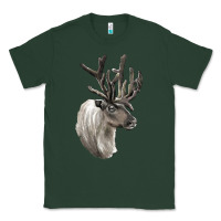 Sports Green Reindeer Buck Deer Head Classic Tee - LillyAllenDesigns