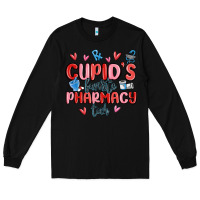 Black cupid's favorite pharmacy tech Long Sleeve Tee - MaliasSmallBusiness