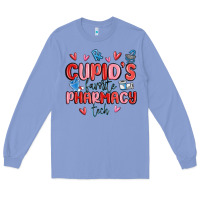Colony Blue cupid's favorite pharmacy tech Long Sleeve Tee - MaliasSmallBusiness