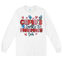 White cupid's favorite pharmacy tech Long Sleeve Tee - MaliasSmallBusiness