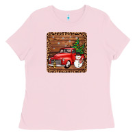 Bubblegum Pink christmas truck coaster Ladies Tee - JahusDesignShop