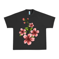 Pigment Black pink flowers hibiscus Urban Heavy Tee - Jasminsmagicworld