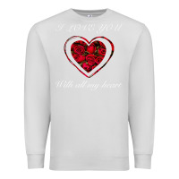 Dove Grey I love you with all my heart Premium Sweatshirt - Bettercallsaul