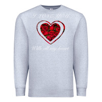 Heather Grey I love you with all my heart Premium Sweatshirt - Bettercallsaul