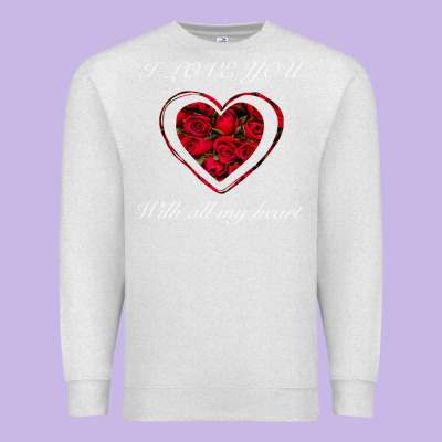 I Love You With All My Heart Premium Sweatshirt Designed By Bettercallsaul