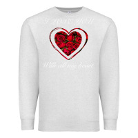 Oatmeal Heather I love you with all my heart Premium Sweatshirt - Bettercallsaul