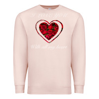 Pale Pink I love you with all my heart Premium Sweatshirt - Bettercallsaul