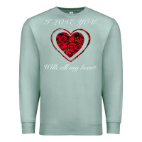 Seafoam I love you with all my heart Premium Sweatshirt - Bettercallsaul