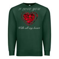 Sports Green I love you with all my heart Premium Sweatshirt - Bettercallsaul