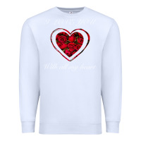 White I love you with all my heart Premium Sweatshirt - Bettercallsaul