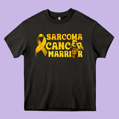 Sarcoma Cancer Warrior Heavy Core Tee Designed By Texasbilliewilder