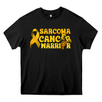 Black Sarcoma Cancer Warrior Heavy Core Tee - texasbilliewilder
