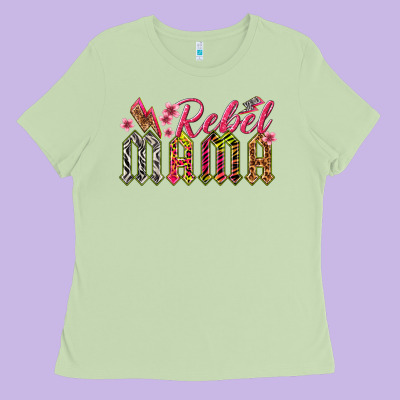 Rebel Mama Ladies Tee Designed By Texasbilliewilder