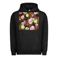 Pigment Black Easter rabbit eggs Urban Hoodie - OliviaCreatesArt