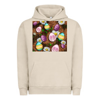 Pigment French Oak Easter rabbit eggs Urban Hoodie - OliviaCreatesArt