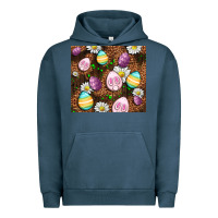 Pigment Midnight Navy Easter rabbit eggs Urban Hoodie - OliviaCreatesArt