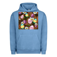 Pigment Pebble Blue Easter rabbit eggs Urban Hoodie - OliviaCreatesArt