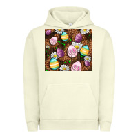 Pigment Pistachio Easter rabbit eggs Urban Hoodie - OliviaCreatesArt