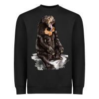 Black Malayan Sun Bear Heavyweight Sweatshirt - LillyAllenDesigns