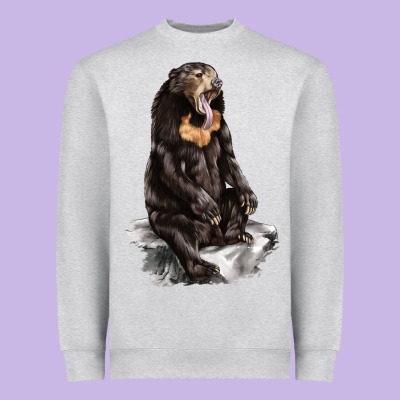 Malayan Sun Bear Heavyweight Sweatshirt Designed By Lillyallendesigns
