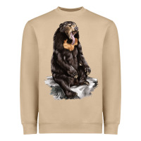 Mushroom Malayan Sun Bear Heavyweight Sweatshirt - LillyAllenDesigns