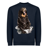Navy Malayan Sun Bear Heavyweight Sweatshirt - LillyAllenDesigns